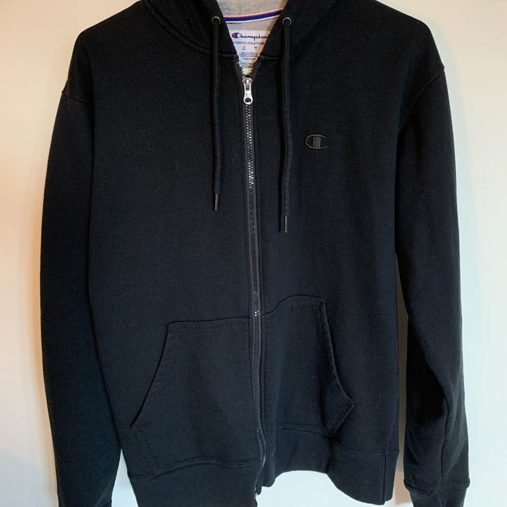AUTHENTIC BLACK CHAMPION ZIP UP